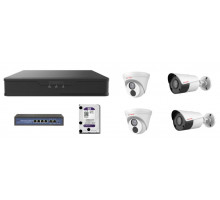 CP-VNS-4CAM40 Sada kamerového systému 4.0 Mpix, včetně NVR, PoE switche a HDD 1TB